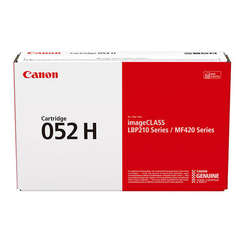 Canon 052H Original Black High Yield Toner Cartridge, 2200C001
