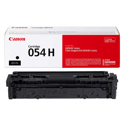 Canon 054H Original Black High Yield Toner Cartridge, 3028C001