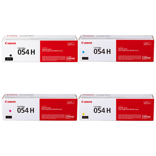 Canon 054H Original Toner Cartridge Combo, BK.C.Y.M