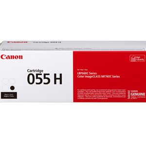 Canon 055H Original Black High Yield Toner Cartridge, 3020C001