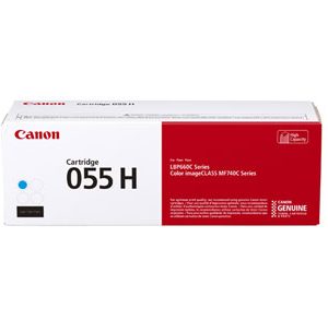 Canon 055H Original Cyan High Yield Toner Cartridge, 3019C001