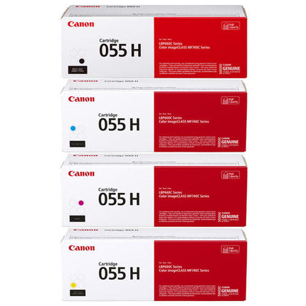 Canon 055H Original Toner Cartridge Combo, BK.C.Y.M