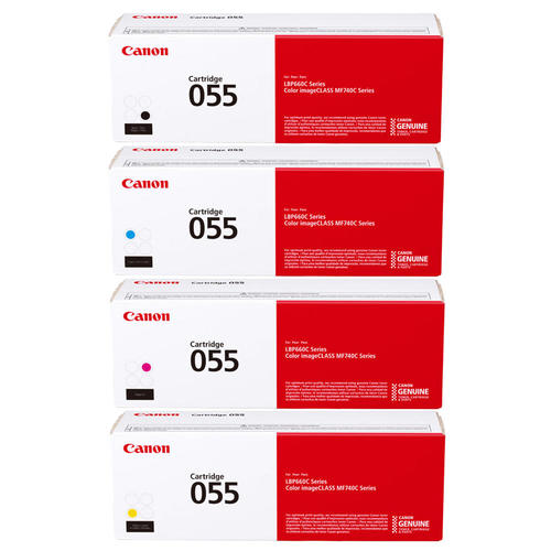 Canon 055 Original Toner Cartridge Combo, BK.C.Y.M