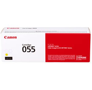 Canon 055 Original Yellow Toner Cartridge, 3013C001