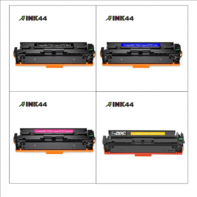 Canon 067H Compatible Toner Cartridge Combo, BK.C.Y.M