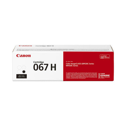 Canon 067H Original Black High Yield Toner Cartridge, 5106C001