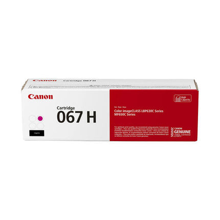Canon 067H Original Magenta High Yield Toner Cartridge, 5104C001