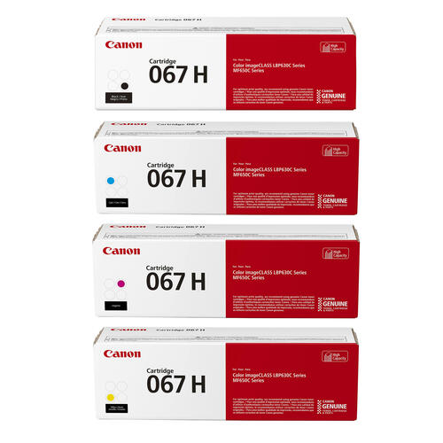 Canon 067H Original Toner Cartridge Combo, BK.C.Y.M