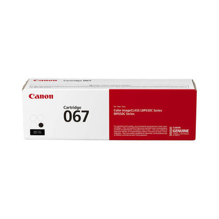 Canon 067 Original Black Standard Yield Toner Cartridge, 5102C001