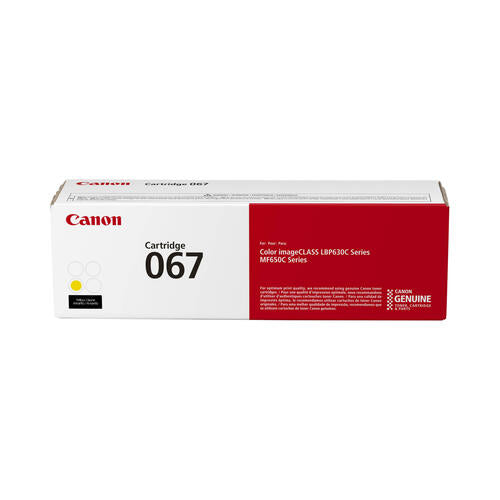 Canon 067 Original Yellow Standard Yield Toner Cartridge, 5099C001
