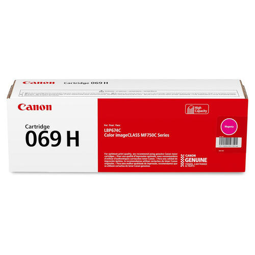 Canon 069H Original Magenta High Yield Toner Cartridge, 5096C001