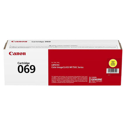 Canon 069 Original Yellow Standard Yield Toner Cartridge, 5091C001