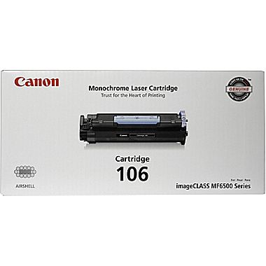 Canon 106 Original Black Toner Cartridge, 026B001AA