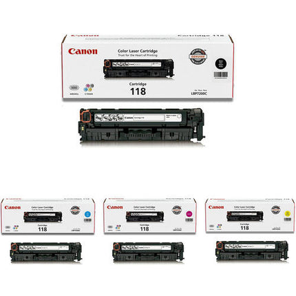 Canon 118 Original Toner Cartridge Combo, BK.C.Y.M
