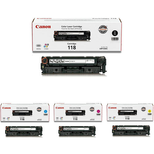 Canon 118 Original Toner Cartridge Combo, BK.C.Y.M