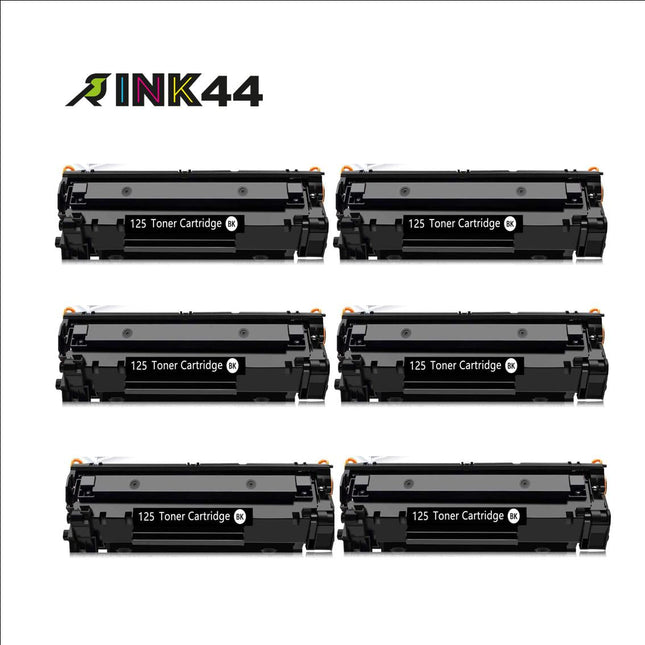 Canon 125 Compatible Black Toner Cartridge, 3484B001AA, 6 Pack