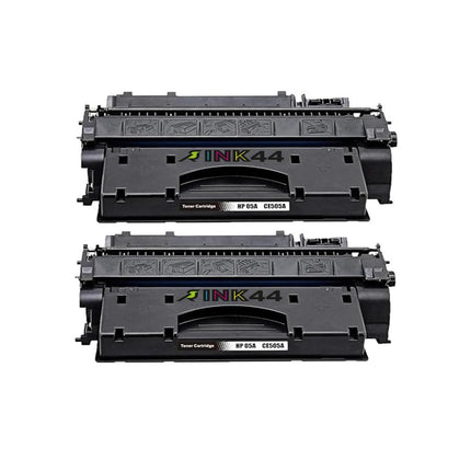 HP 05A CE505A Compatible Black Toner Cartridge, 2 Pack