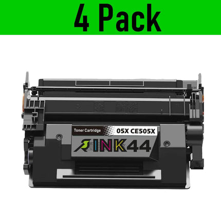 HP 05X CE505X Compatible Black Toner Cartridge, High Yield, 4 Pack