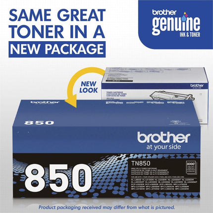 Original Brother TN850 Black Toner Cartridge  High Yield