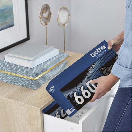 Original Brother TN660 Black Toner Cartridge High Yield