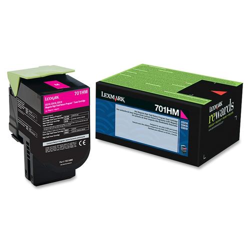 Lexmark 70C1HM0 701HM original magenta high-yield toner cartridge