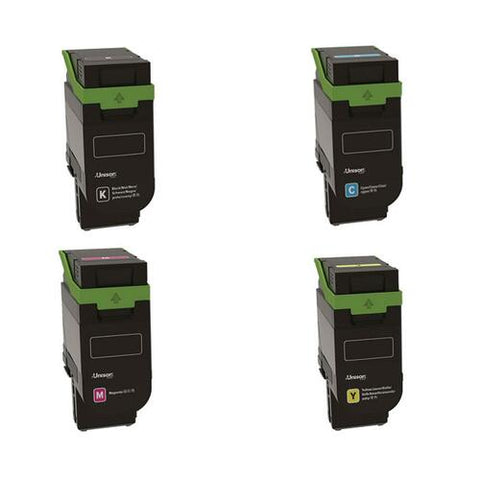 Lexmark 75M10K0 75M10C0 75M10M0 75M10Y0 Original Return Program Toner Cartridges 4-Pack BK/C/M/Y