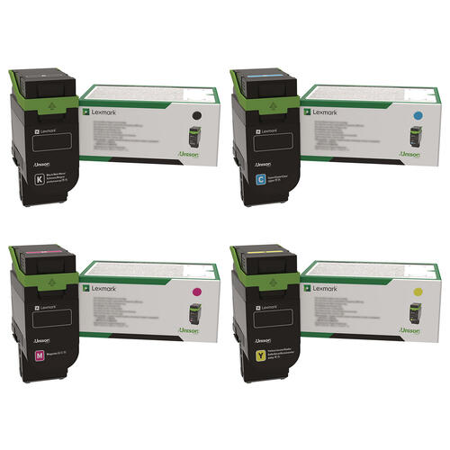Lexmark 75M1HK0, 75M1HC0, 75M1HM0, 75M1HY0 original high-yield toner 4-pack, black, cyan, magenta and yellow