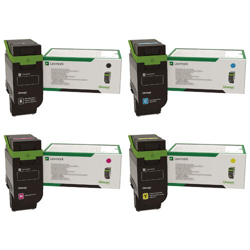 Lexmark 75M1XK0, 75M1XC0, 75M1XM0, 75M1XY0 original extra-high-yield toner 4-pack, black, cyan, magenta and yellow