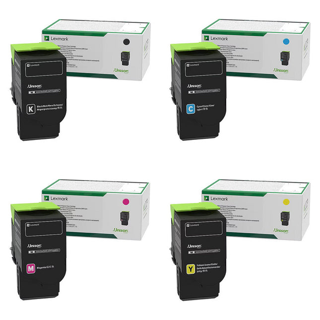 Lexmark 78C10K0, 78C10C0, 78C10M0, 78C10Y0 original toner 4-pack, black, cyan, magenta and yellow