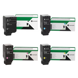 Lexmark 81C1XK0 81C1XC0 81C1XM0 81C1XY0 Original Return Program Toner Cartridges 4-Pack BK/C/M/Y