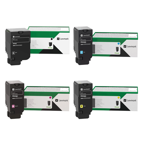 Lexmark 81C1XK0, 81C1XC0, 81C1XM0, 81C1XY0 original toner 4-pack, black, cyan, magenta and yellow