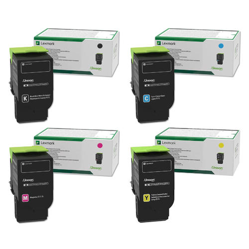 Lexmark C231HK0, C231HC0, C231HM0, C231HY0 original high-yield toner 4-pack, black, cyan, magenta and yellow