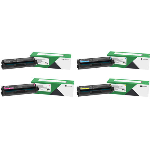 Lexmark 20N1HK0, 20N1HC0, 20N1HM0, 20N1HY0 original high-yield toner 4-pack, black, cyan, magenta and yellow