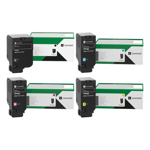 Lexmark 71C10K0, 71C10C0, 71C10M0, 71C10Y0 original toner 4-pack, black, cyan, magenta and yellow