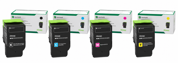 Lexmark 78C1UK0, 78C1UC0, 78C1UM0, 78C1UY0 original ultra-high-yield toner 4-pack, black, cyan, magenta and yellow