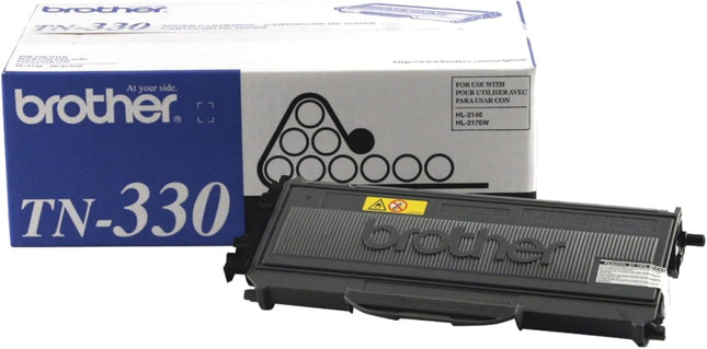Brother TN330 Original Black Toner Cartridge, Standard Yield