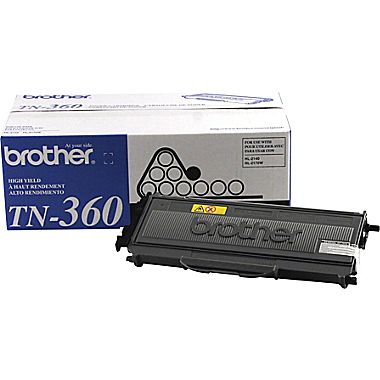 Brother TN360 Original Black Toner Cartridge, High Yield