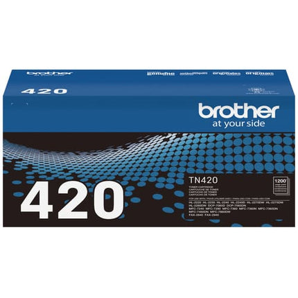 Brother TN420 Original Black Toner Cartridge, Standard Yield