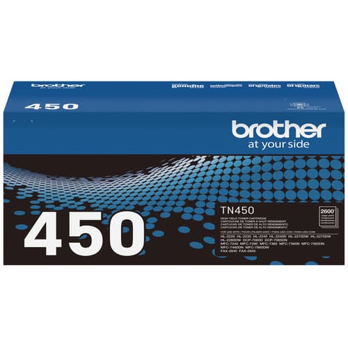 Brother TN450 Original Black Toner Cartridge, High Yield