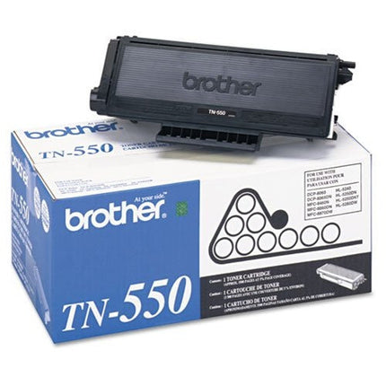 Brother TN550 Original Black Toner Cartridge, Standard Yield