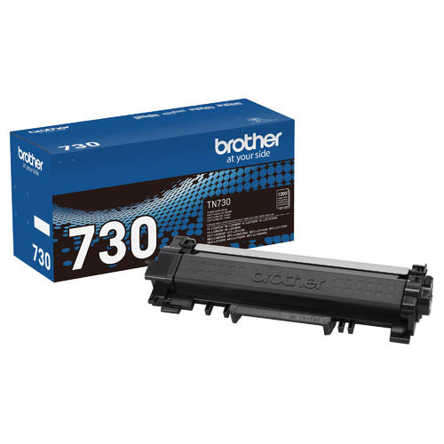 Brother TN730 Original Black Toner Cartridge, Standard Yield