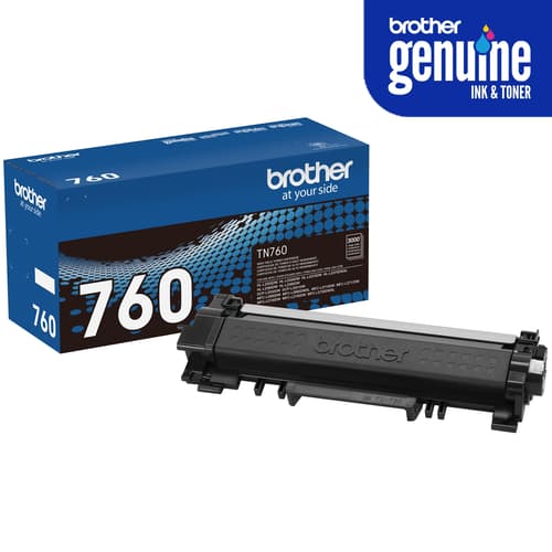 Brother TN760 Original Black Toner Cartridge, High Yield