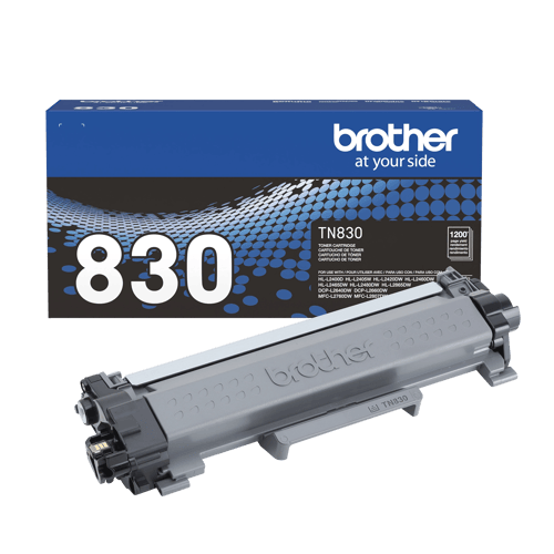 Brother TN830 Original Black Toner Cartridge, Standard Yield