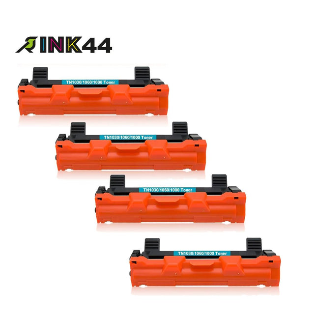 Compatible Brother TN1030 Black Toner Cartridge Standard Yield – 4 Pack
