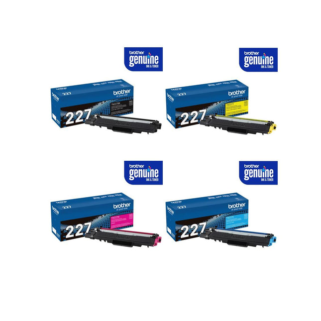 Original Brother TN227 Toner Cartridge Combo BK/C/Y/M