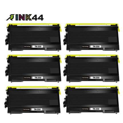 Compatible Brother TN350 Black Toner Cartridge Standard Yield – 6 Pack