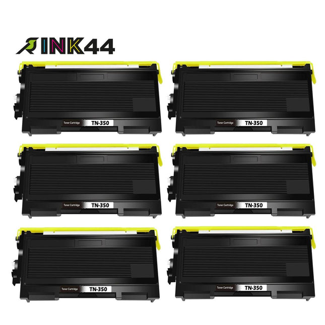 Compatible Brother TN350 Black Toner Cartridge Standard Yield – 6 Pack