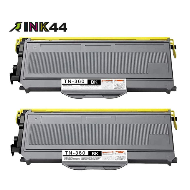 Compatible Brother TN360 Black Toner Cartridge High Yield – 2 Pack