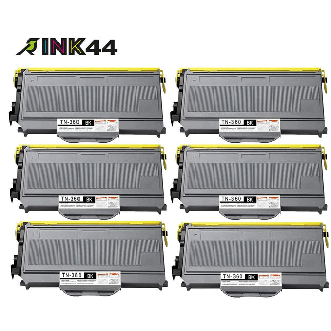 Compatible Brother TN360 Black Toner Cartridge High Yield – 6 Pack