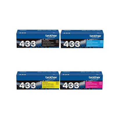 Original Brother TN433 Toner Cartridge Combo BK/C/Y/M